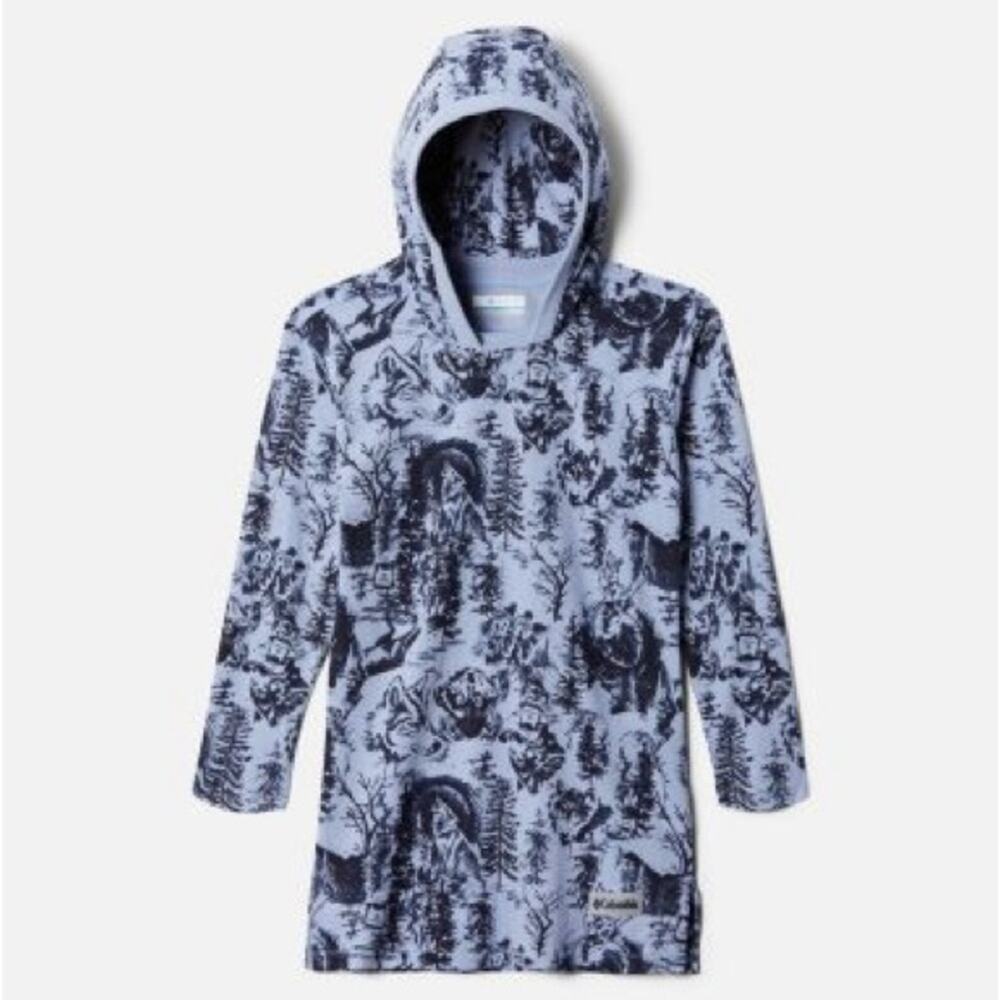NWOT Columbia Lodge hooded tunic. Blue wolf full moon. Large 14-16